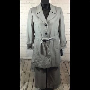 Kasper One Fine Day Pantsuit Gray Size 14
